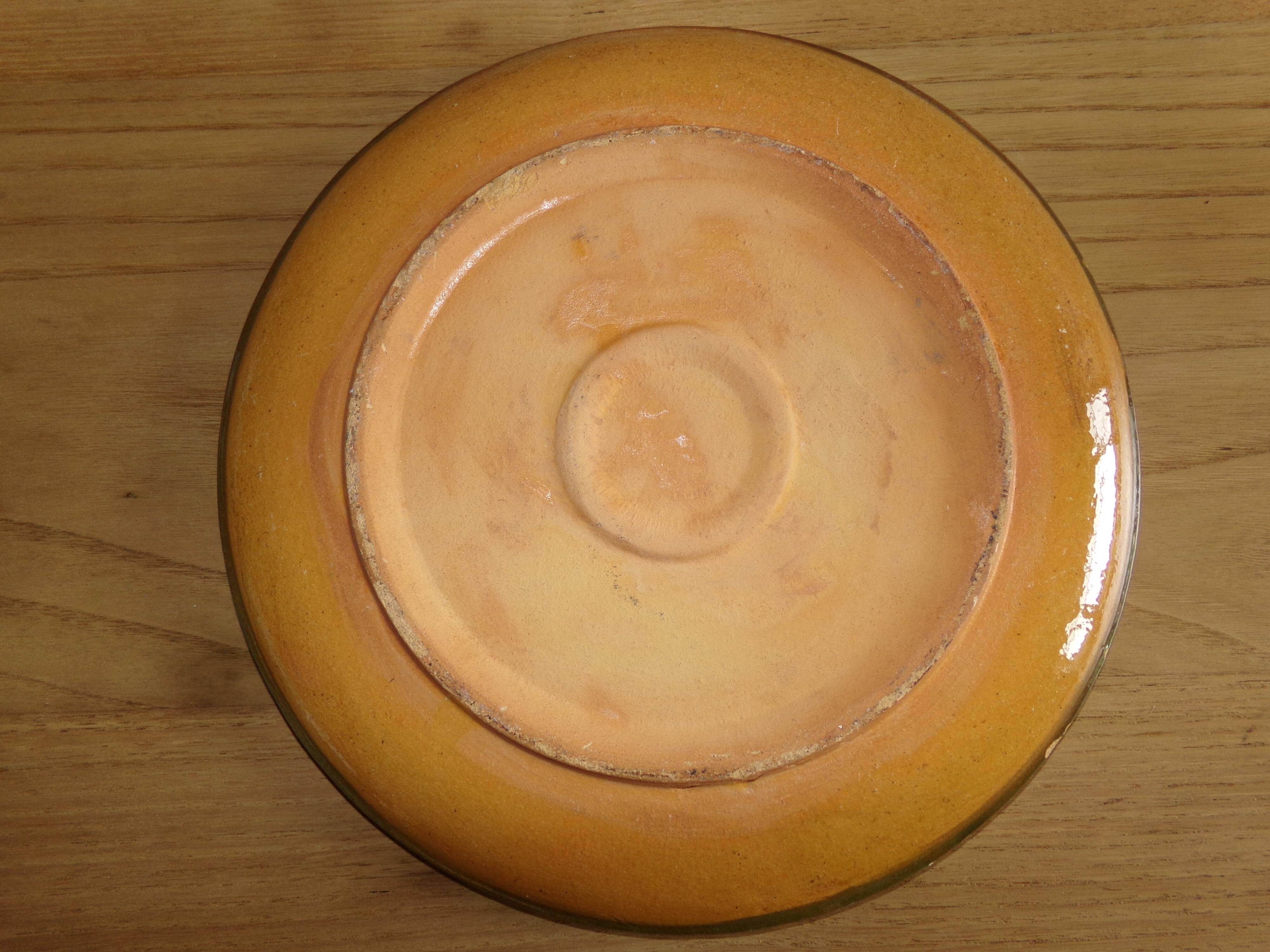 Glazed terracotta dish