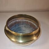 Antique gilded brass plant pot