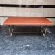 Rectangular steel and wood table