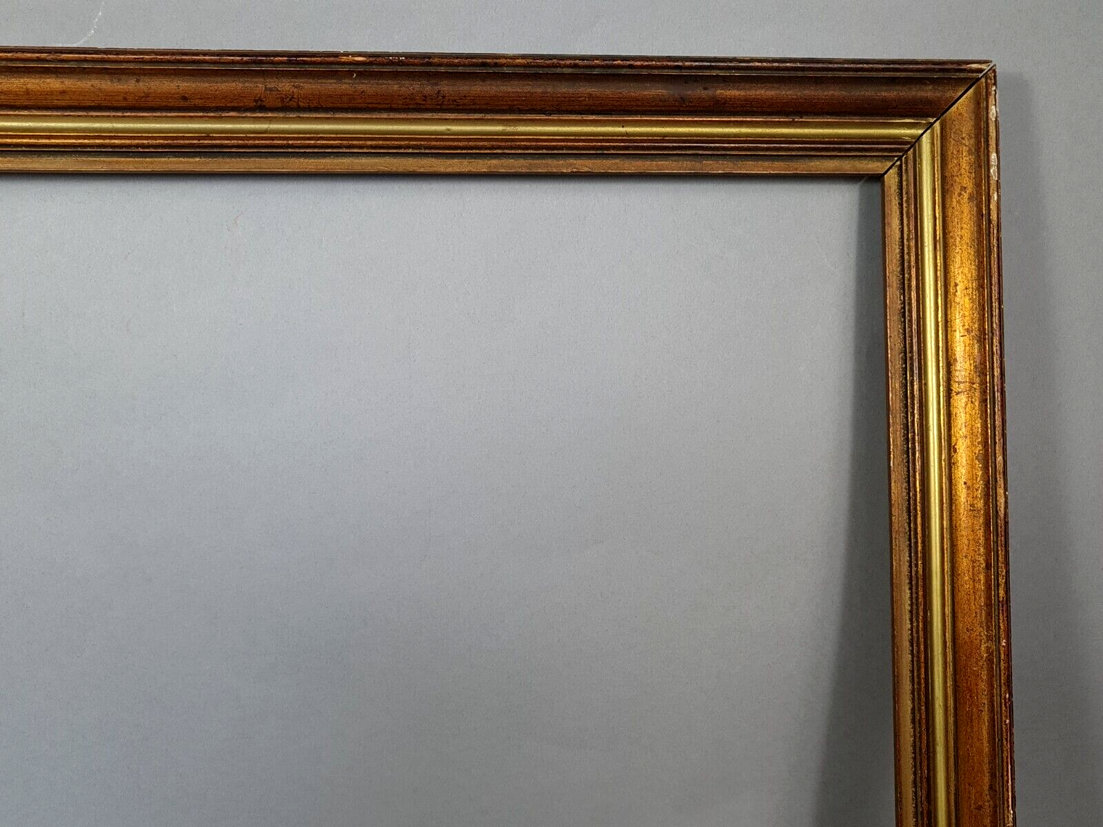 Old frame hollow edges gilded wood gold leaf 53x45 foliage 46x38 cm SB