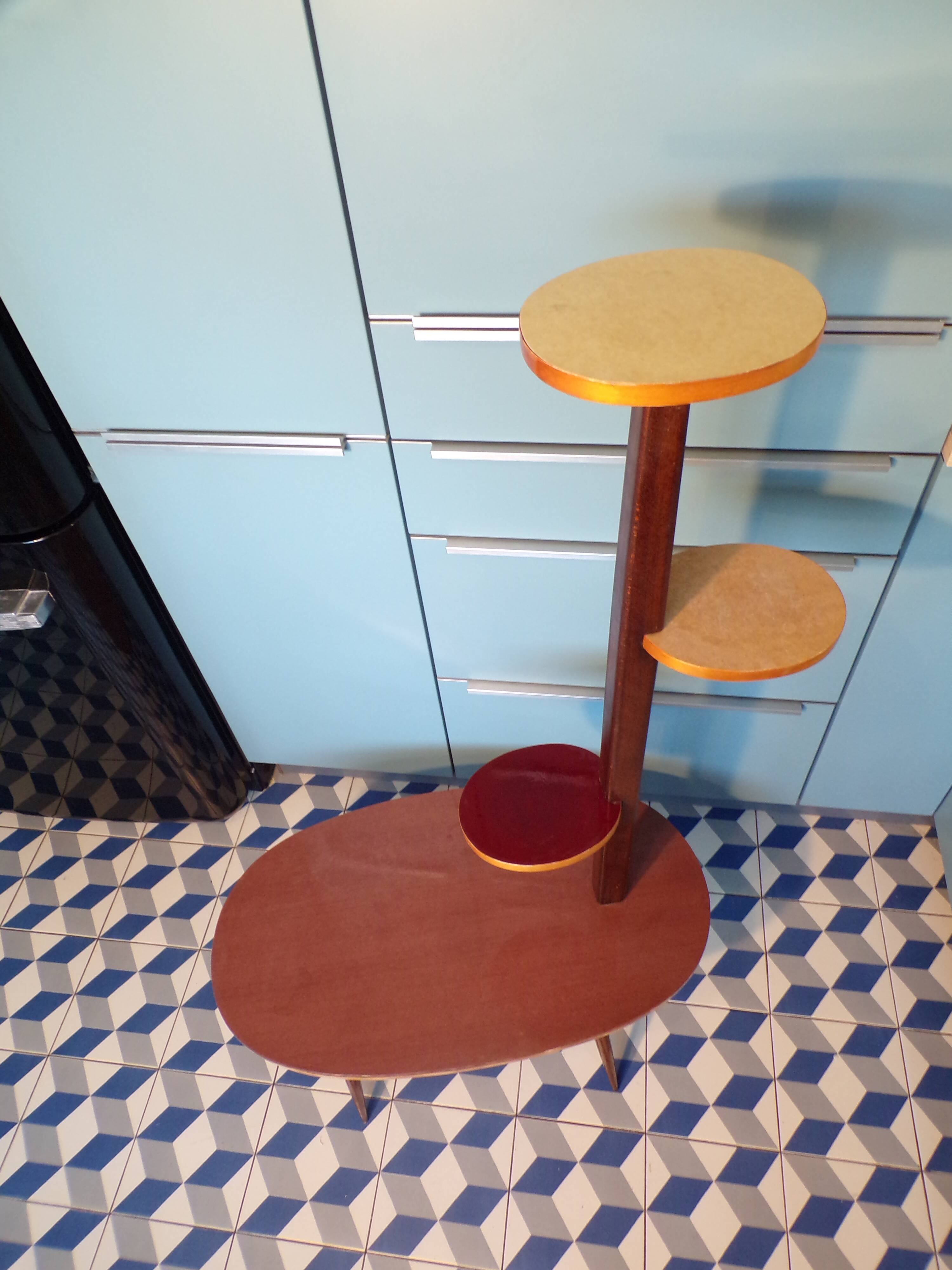 Porte plante vintage en formica