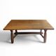 Solid oak dining table, brutalist, 1950.