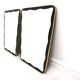 Set of 2 scandinavian metal mirrors, sweden 1960