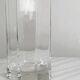 vase octogonal en verre épais transparent