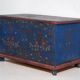 Antique navy blue trunk with floral details (c.1920) #94