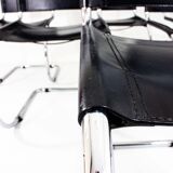 Set of 6 MR10 chairs in black leather