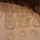 12 antique water glasses cut glass