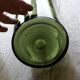 Green blown glass canister
