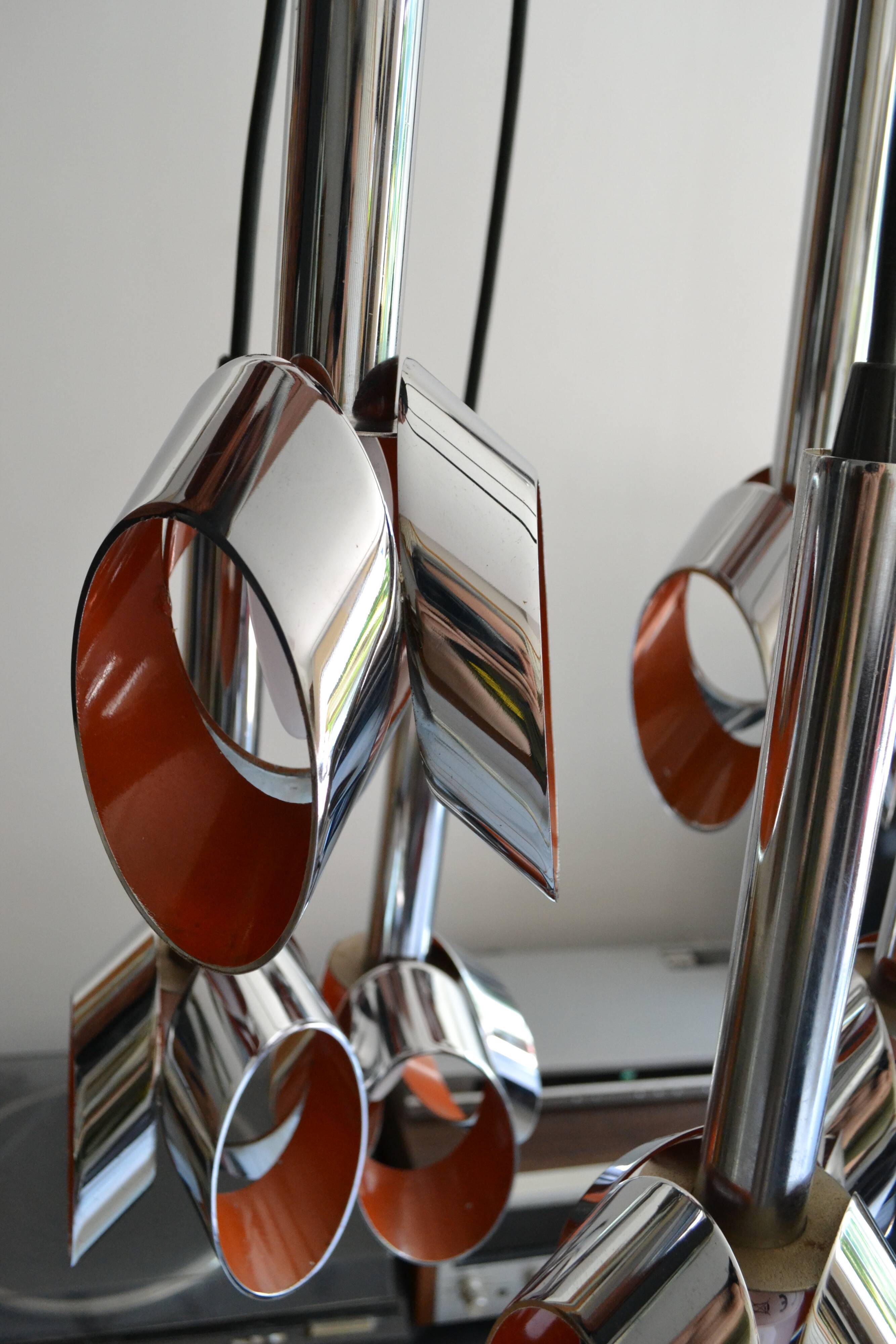 Lustre Raak cascade années 60/70  6 feux