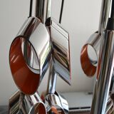 Chandelier Raak waterfall 60s/70s 6 fires