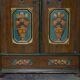 Armoire de mariage allemande peinte à la main, ancienne, 1829-1851
