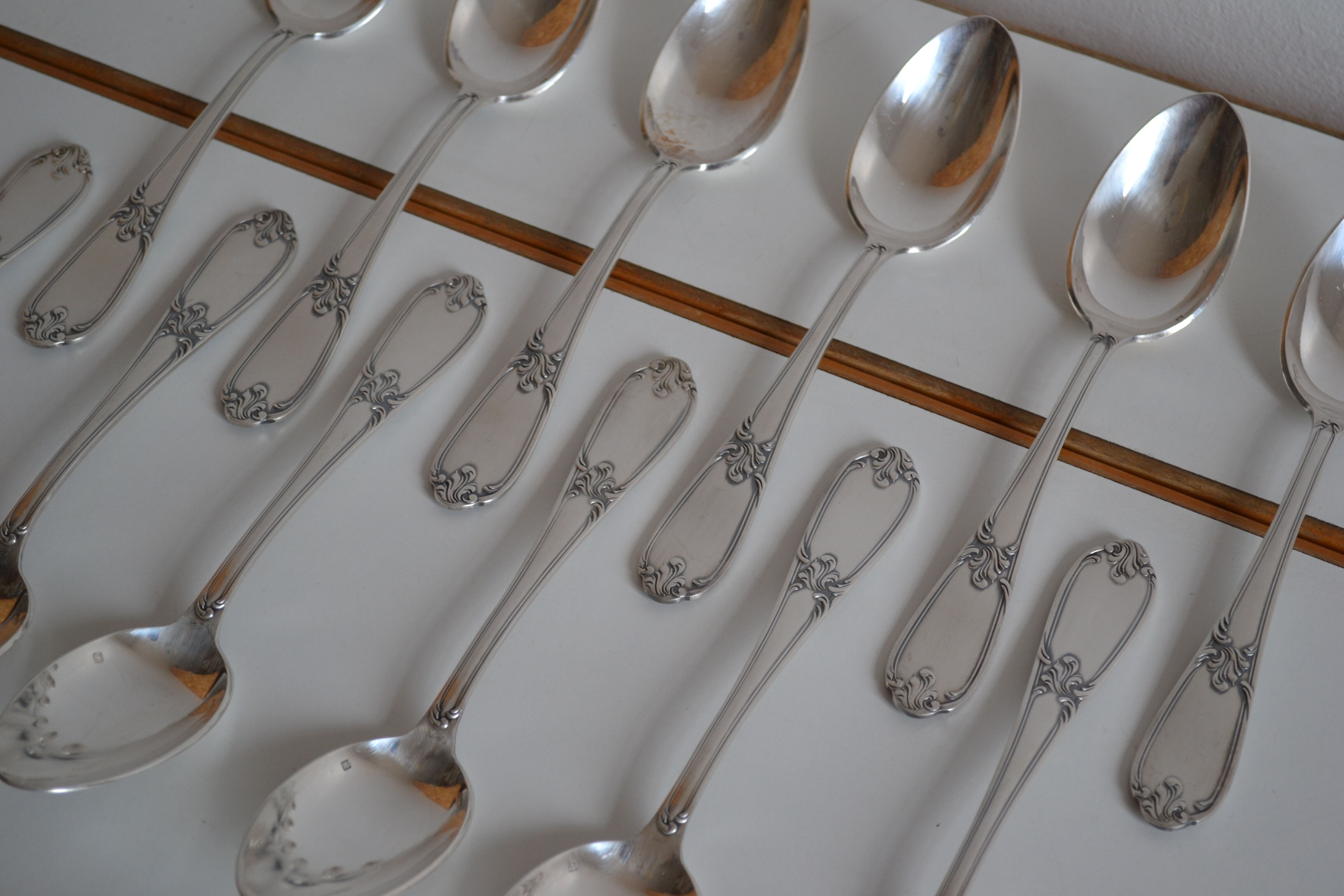 12 tablespoons metal argente orfevre frionnet francois