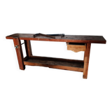 Old workbench large solid wood to restore