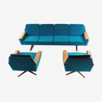 Sofa & armchairs by Georg Eknes for Metallindustri, Norway 1960's