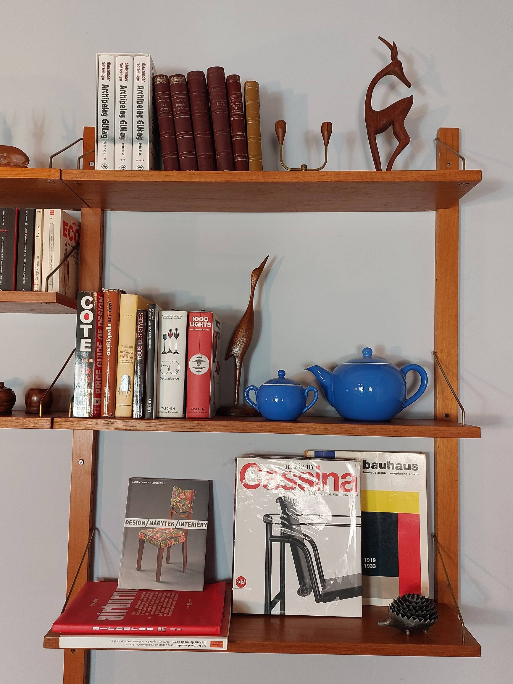Rival Scandinavian shelves & wall secretary by Kjell Riise, 1960s