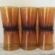 Lot de 6 verres à eau vintage ambre