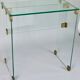 Console verre et bronze France années 60