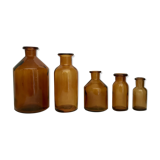 Lot of 5 bottles of apothecary