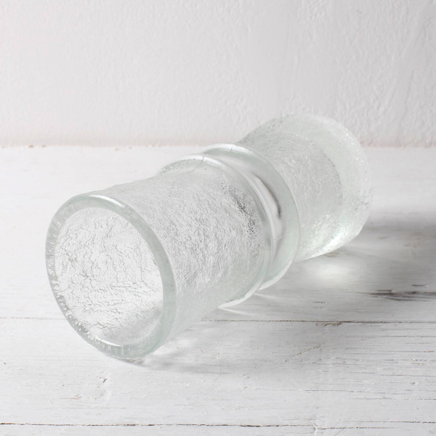Mid-Century Modern Pressed Glass Vase: Pavel Panek Design, Rudolfova Hut