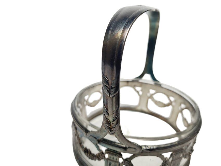 Antique Art Nouveau basket, France, 1900s