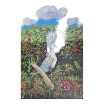 Peinture oiseau