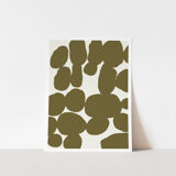 Abstract khaki giclee print, 50x70cm