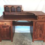 Subtle and neat solid rosewood desk