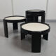 Tables gigognes noires par Gianfranco Frattini pour Cassina