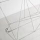 Folding steel and glass dining table by Max Sauze 1970s