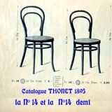 THONET bistro chair N°14 - 1/2 - Ca 1900, wooden seat