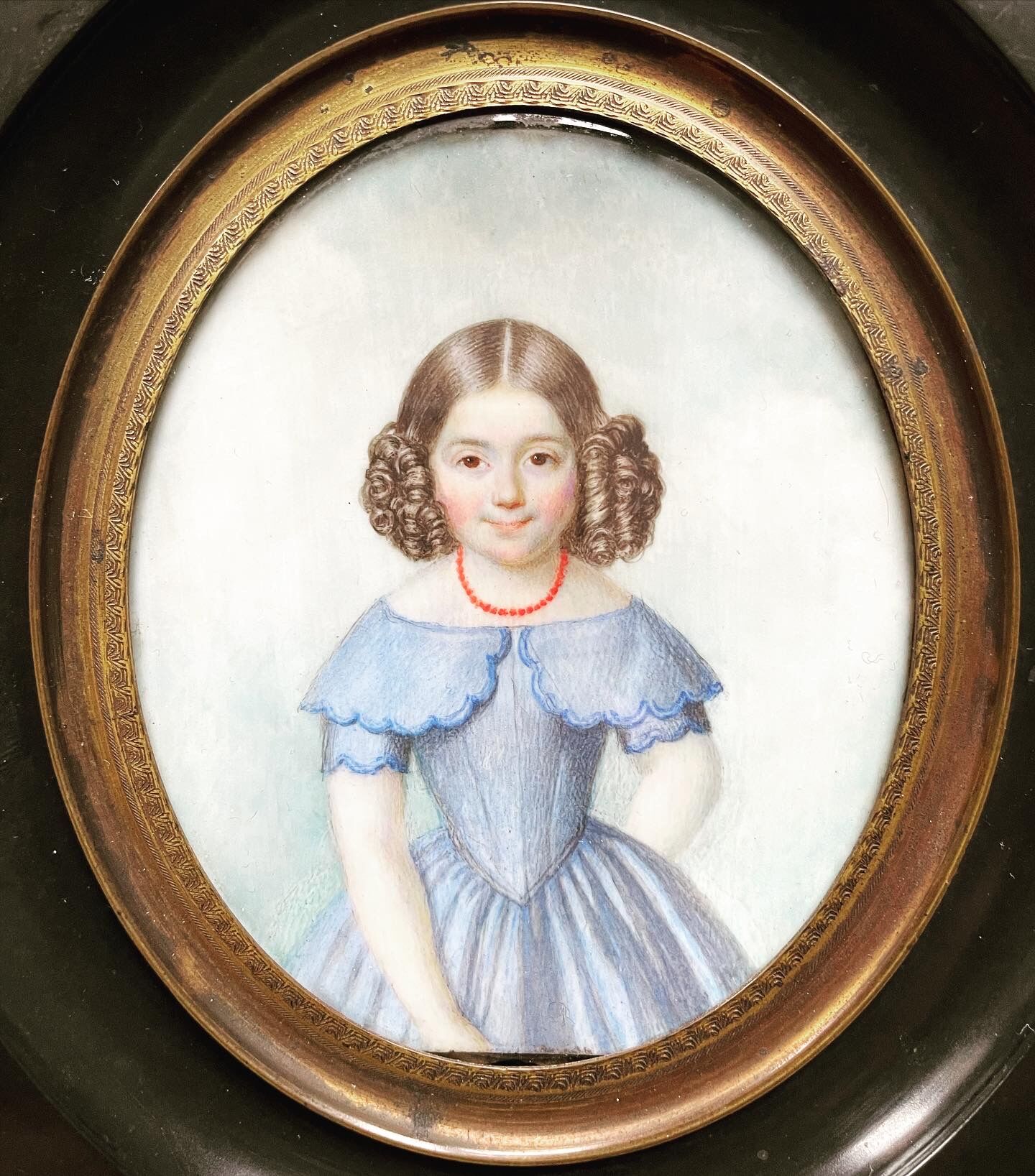 Miniature portrait child xixth