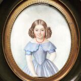 Miniature portrait child xixth