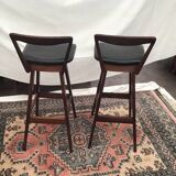 2 Scandinavian 50s bar stools