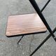 Vintage folding projector table steel and wood 1970