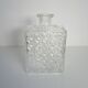 Carved glass decanter registered model made in France""