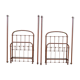 Pair of vintage in wrought iron bed heads 1920