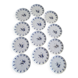 12 assiettes à dessert Air France Bernardaud Limoges décor Jean Picart