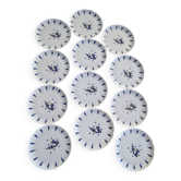 12 assiettes à dessert Air France Bernardaud Limoges décor Jean Picart