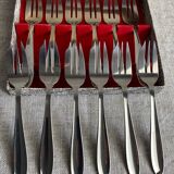 Twelve dessert forks in their box