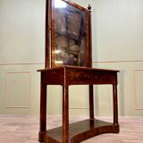 Dressing Table In Flamed Mahogany From The Empire Period 19th Century