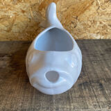 Vintage white ceramic fish sauce boat bruno evrard france