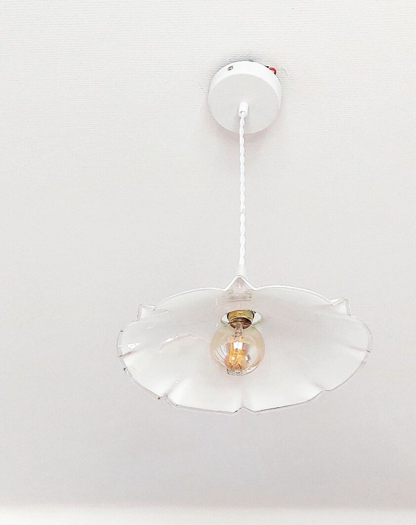 Vintage opaline pendant lamp