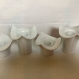 Four white candle holders KPM bavaria Germany