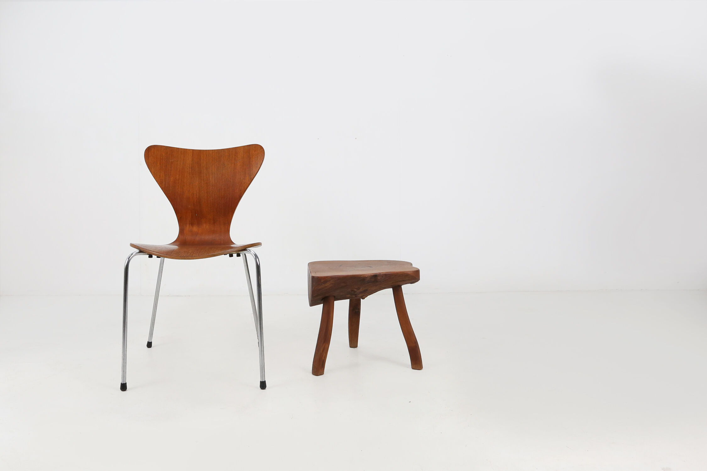 Rustic wooden side table 1920's