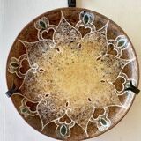 Ceramics by B. Buffat and its wrought iron support, 1970s