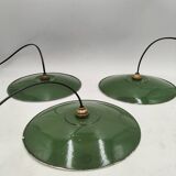 Three enamelled sheet metal suspensions