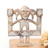 Moroccan anthropomorphic stone candle holder, 70s