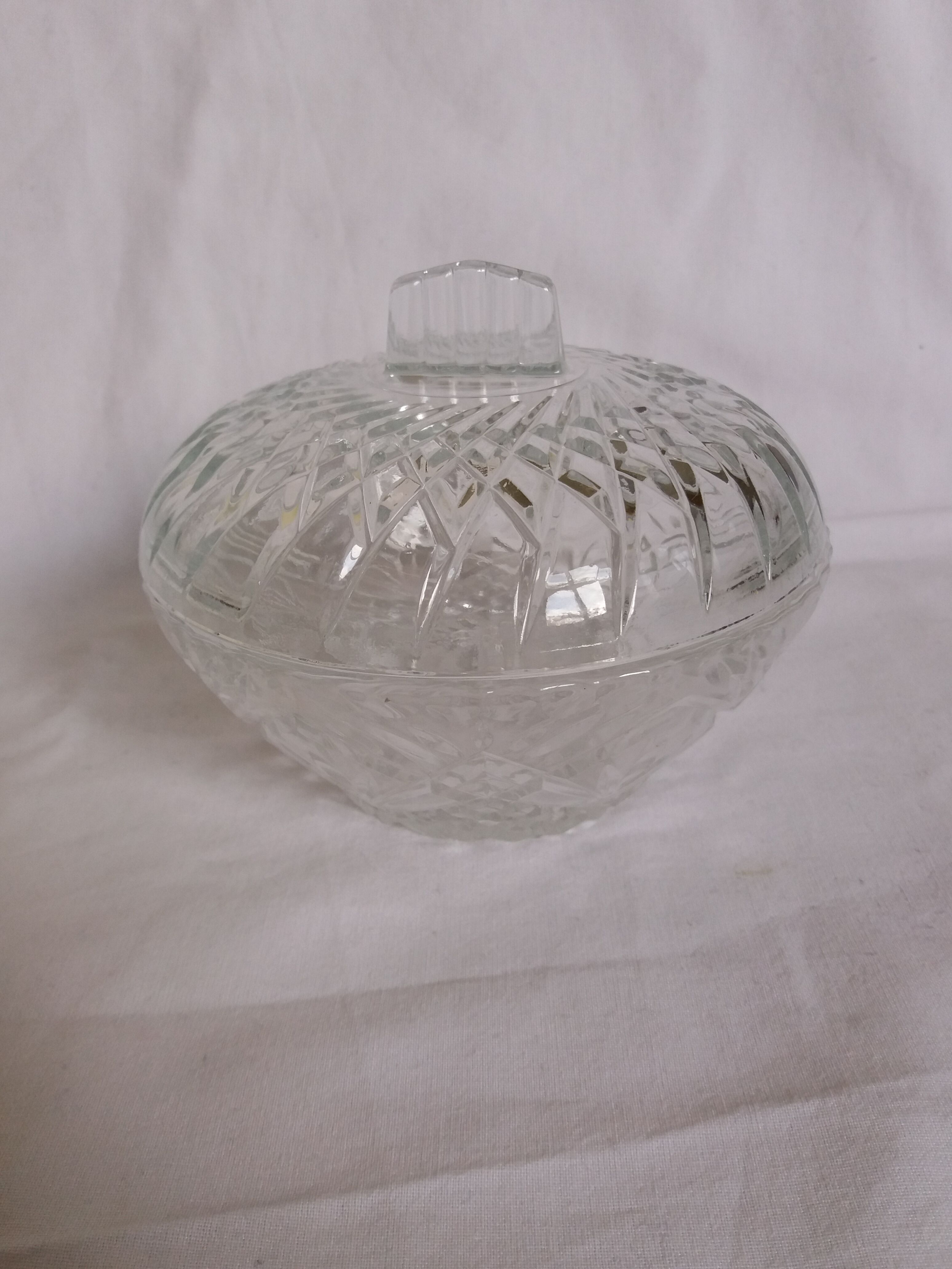 Glass box candy sugar bowl butter