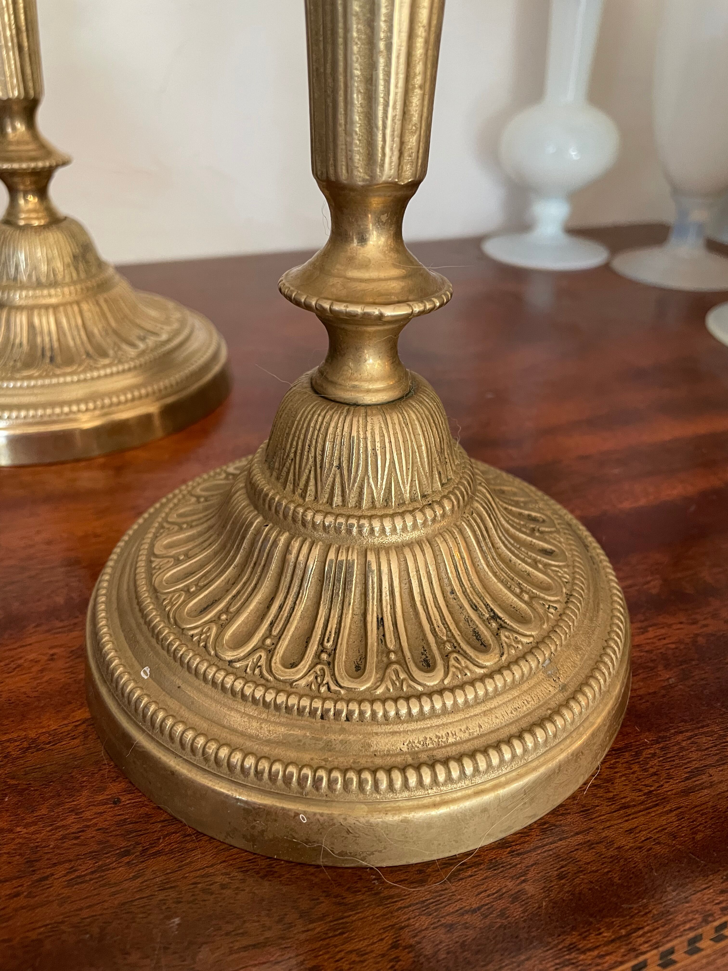 Old brass candlestick