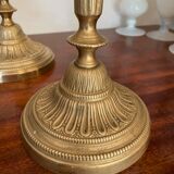Old brass candlestick